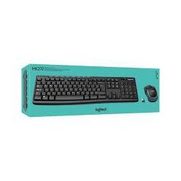 Logitech Combo Teclado + Ratón Desktop Mk270 Inalámbrico Qwerty Español Negro Precio: 32.79000054. SKU: S0201550