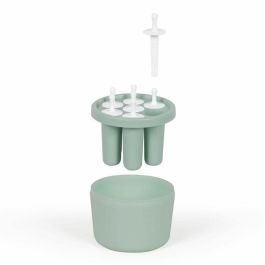 Livoo DOM461 Heladera 1 L con Depósito Acumulador de Frío, Cuchilla Mezcladora, Tapa Transparente y Molde para 7 Helados con Palitos