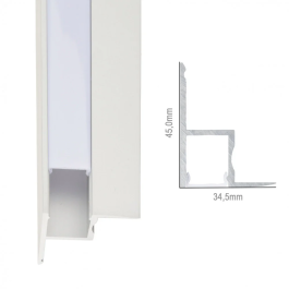 Greenice Perfil Aluminio para Tira LED Instalación Techos Difusor Opal 1 Metro Precio: 6.50000021. SKU: B18LQC9A73