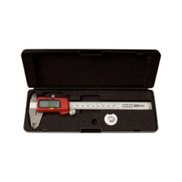 KS TOOLS Calibre digital con corredera 0-150 mm, Según DIN 862 para Medición Interior, Exterior y Profundidad con Pantalla LCD