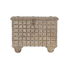 DKD Home Decor Arcón Item Home de Teca Natural 118x66x87 cm - Colección Unique/Antique Pieza Única