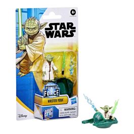 HASBRO Figura Articulada Maestro Yoda 5cm Power the Force Star Wars con Accesorios y Vehículo