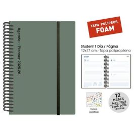Agenda Escolar (2025-26) Senfort Student Foam Espiral Tapa Pp Con Goma 120X170 D/P Verde Precio: 10.50000006. SKU: B1CN69LEJ8