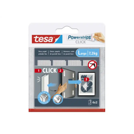 Tesa Tira Adhesiva Powerstrips Click hasta 7,2 kg 4x2 para Colgar Cuadros y Adornos Precio: 7.99997308. SKU: B18A4Z7J6J