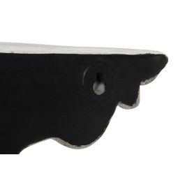 DKD Home Decor Repisa Neoclásica Plateada de Resina - Estante Decorativo de Pared para Salón o Dormitorio - 17 x 21 x 37.5 cm