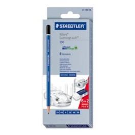 Staedtler Set De Dibujo - 6 Lápices Mars Lumograph 100 grad. Surtidas + Goma + Afilalápiz Metálico - Precio: 7.79000057. SKU: B19Z7HCZW5