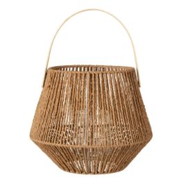 Farol 33 x 33 x 27 cm Portavelas Natural Fibra natural Farol 33 x 33 x 27 cm Portavelas Natural Fibra natural