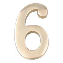 Edm Número 6 Latón Pulido 10cm Fijación Invisible