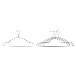 Set de 5 perchas de metal plastificado 40 cm - Confortime por Inde (18 Unidades)