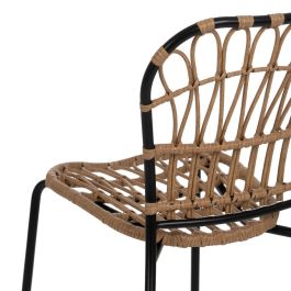 Silla Natural-Negro Pe-Acero Salón 51 X 58 X 87 cm