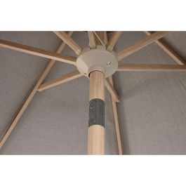 DKD Home Decor Parasol Cuadrado Inclinable para Terraza y Jardín de Algodón y Acero, 246x246 cm, Altura 240 cm, Colección Woodcol