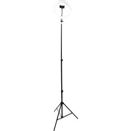 Soporte Podcast Trípode Con Aro Led Y Soporte Para Teléfono