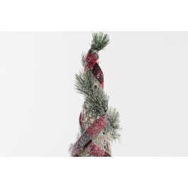 DKD Home Decor Cono de Navidad Decorativo con LED, Set de 3 Piezas de Ratán Natural, Verde y Rojo, Funciona con Pilas AA, 80 cm Alto DKD Home Decor Cono de Navidad Decorativo con LED, Set de 3 Piezas de Ratán Natural, Verde y Rojo, Funciona con Pilas AA, 80 cm Alto
