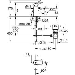 GROHE - Mezclador monomando de lavabo - Tamaño S GROHE - Mezclador monomando de lavabo - Tamaño S