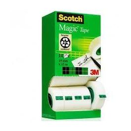 Scotch Magic Invisible Cinta Adhesiva 33 m x 19 mm, Pack de 14 Unidades, Se Puede Escribir Sobre Ella, No Amarillea Precio: 26.49999946. SKU: S8417346