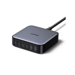 UGREEN Cargador Rápido de Escritorio Nexode 200W con 2 USB-A y 4 USB-C para Dispositivos Universales, Negro/Gris