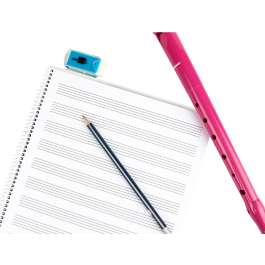 Liderpapel Bloc Música Pentagrama 3mm Folio 20 Hojas 100 g/m²