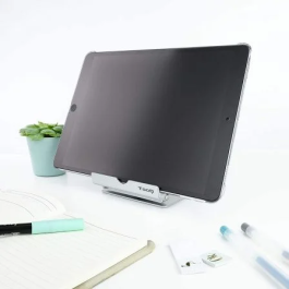 TooQ Soporte Sobremesa PH0002-S para Smartphone/Tablet, Plata, Ajustable 360º y 90º