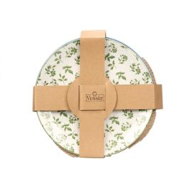 Vessia Plato Postre Colores Surtidos Cerámica Porcelana 19x19 cm (Set de 24)