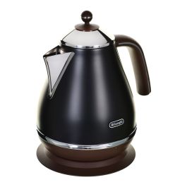Delonghi KBOV2001.BK Hervidor de Agua Eléctrico 2000W 1.7L Negro Mate / Chocolate