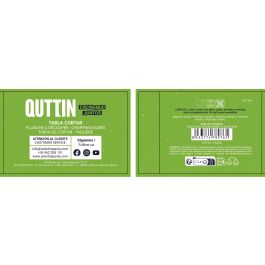 Quttin Tabla para Cortar de Bambú 37 cm x 22 cm x 0.8 cm