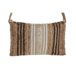 DKD Home Decor Bolso Mediterraneo Crema Marron 4 x 21 x 35 cm (4 Unidades)