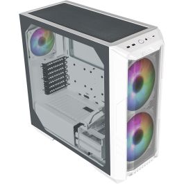 Cooler Master HAF 500 Caja PC Midi Tower Blanco ARGB Cristal Templado (H500-WGNN-S00) - Compatible E-ATX, 2x Ventiladores 200mm, RGB