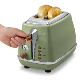 Delonghi Tostadora Icona Vintage CTOV 2103.GR Verde 900W 2 Rebanadas Termostato 6 Posiciones
