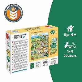 Adventerra GEO7640179640503 Juegos educativos Puzzle de observación Ciudad Verde Puzzle ecológico Descubrimiento ciudades sostenibles Póster incluido