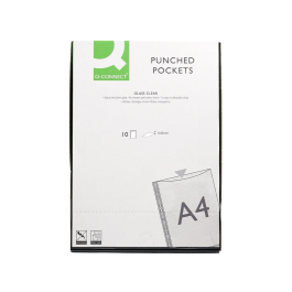 Q-connect Funda Multitaladro Cristal DIN A4 50 mc (Bolsa de 10 Unidades)