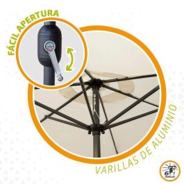 Parasol terraza 270 cm con chimenea y mástil de aluminio 3,8 cm color crema Parasol terraza 270 cm con chimenea y mástil de aluminio 3,8 cm color crema