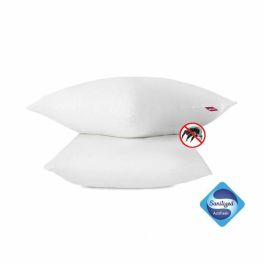 Abeil Pack de 2 almohadas antiácaros Sanitized, certificadas Oeko-Tex, para un sueño seguro y saludable, 60x60 cm, Blanco