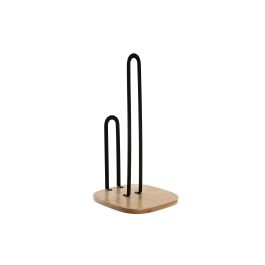 DKD Home Decor Portarrollos Basicos Negro Natural Acero Bambu 16 x 31.3 x 16 cm Precio: 6.69000046. SKU: S3041257