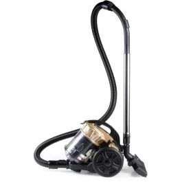 Domo DO7297S Aspiradora cilíndrica sin bolsa 700W, 2.5L, 79dB, Negro/Dorado