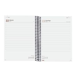 Finocam Agenda Anual Opaque Espiral E10-155x212 mm 1Dp Negro 2025