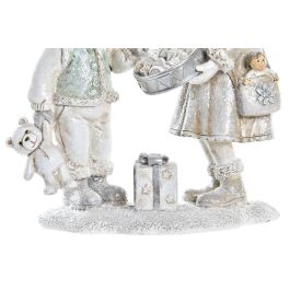 DKD Home Decor Figura de Navidad Moderna para Niños - Decoración de Resina en Gris, Blanco y Verde - Medidas 8 x 19 x 15.5 cm DKD Home Decor Figura de Navidad Moderna para Niños - Decoración de Resina en Gris, Blanco y Verde - Medidas 8 x 19 x 15.5 cm