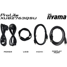 iiyama XUB2763QSU-B1 Monitor 27" QHD IPS 16:9 2560x1440 100Hz 2ms HDMI DP USB Altavoces Pivot Negro
