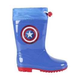 Cerdá T027 Botas de Lluvia PVC para Niños con Diseño Avengers, Color Azul, Talla 27