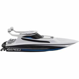 Silverlit SIL4891813700098 Lancha Teledirigida Rápida 4SPEED, Alta Velocidad 8 km/h, 34 cm, Colores Blanco y Negro, para Edades +8 Años