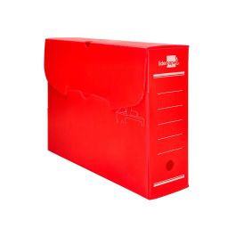 Caja Archivo Definitivo Plastico Liderpapel Rojo 387x275X105 mm 5 unidades