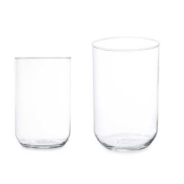 Jarrón de Cristal Ancho Pequeño Giftdecor 13x20.5x13 cm, Transparente (6 Unidades) Precio: 20.89000023. SKU: B16EJS6PKJ