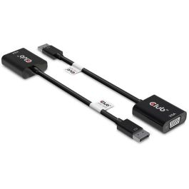 Club3D CAC-2013 Adaptador DisplayPort a VGA Activo Macho/Hembra Negro 0.228m Soporta 1920x1200