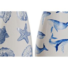 Jarron Mediterraneo DKD Home Decor Azul Celeste Azul Marino 16 x 31 x 16 cm (2 Unidades) Jarron Mediterraneo DKD Home Decor Azul Celeste Azul Marino 16 x 31 x 16 cm (2 Unidades)