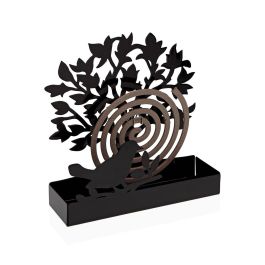 Soporte para espirales antimosquitos Versa Negro Metal 5 x 17 x 17 cm Árbol