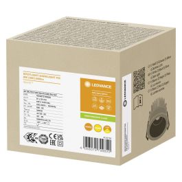 LEDVANCE LVE-4058075799820 Foco Spot LED Empotrado 8W 680Lm 3000K 36° IP44 Regulable Antideslumbrante IRC90