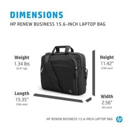 HP Renew Business Bolso para Portátil 15.6 pulgadas, Protección para Laptop, Fabricado con Materiales Reciclados, Duradero y Cómodo