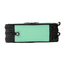 Antartik Plumier Escolar Triple Cremallera Color Menta 36 Piezas