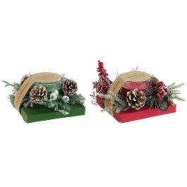 Vela DKD Home Decor Rojo Verde 20 x 20 x 9 cm 8 x 8 x 9 cm (2 Unidades) Precio: 19.49999942. SKU: B1EAMD32H7
