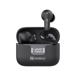 Sandberg Wireless Earbuds ANC+ENC con Cancelación de Ruido y Pantalla de Batería, Negro