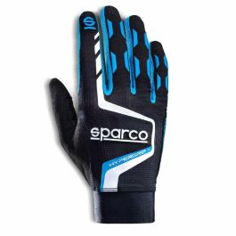 Sparco S00209511NRAZ Guantes Hypergrip+ para Simulación, Talla 11, Negro-Azul, Compatibles con Pantalla Táctil y Transpirables